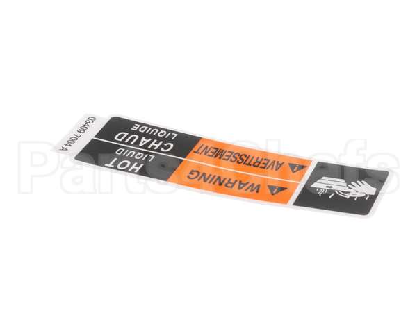 03409.7004 Bunn Decal, Wrn-Hot Liq 15.4Rad Eng/Fr