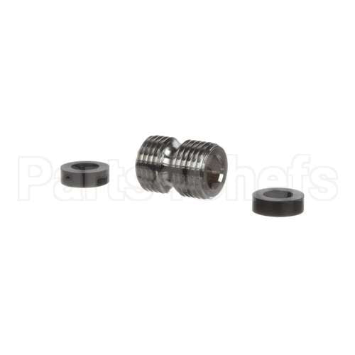 098A T&S Brass 3/4-14Un Male X Male Fitting W/ Hose Was