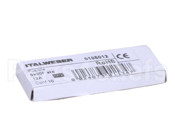 0C8375 Electrolux Professional Fuse; 250V 12A 5X20Mm; Set 10Pcs