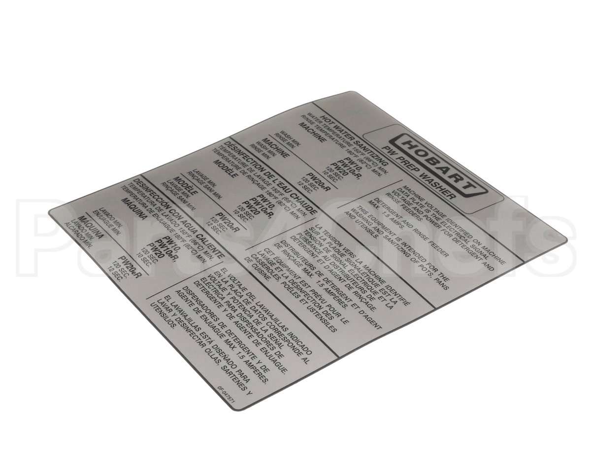 0F-047571 Hobart Label (Information )