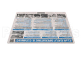 0F-047613 Hobart Label, Operating Cleaning Istr