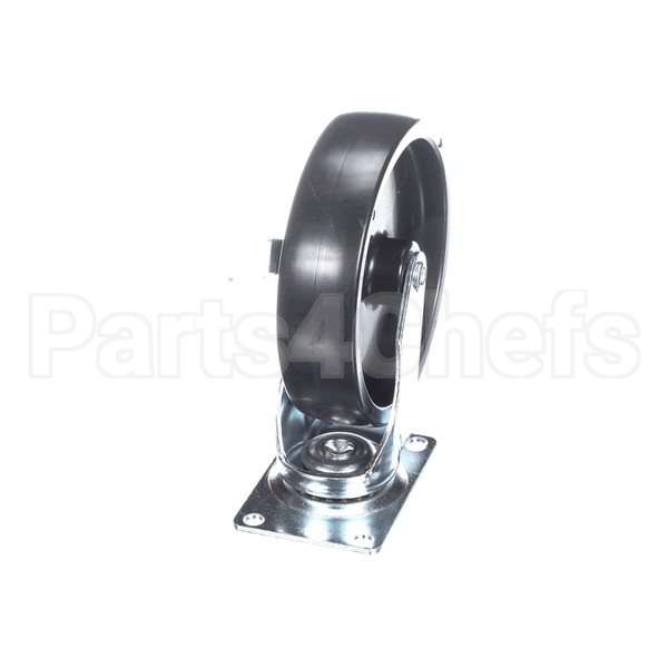 0HDCST060 Compatible Randell Caster, 6", W/ Brake, Plate Swivel