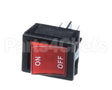 1.2420 Synesso Switch, On/Off, Lighted, Red