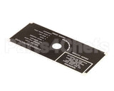 10-5938 Market Forge Plate, Drain Panel Clean Instr