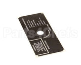 10-5938 Market Forge Plate, Drain Panel Clean Instr