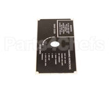 10-5938 Market Forge Plate, Drain Panel Clean Instr