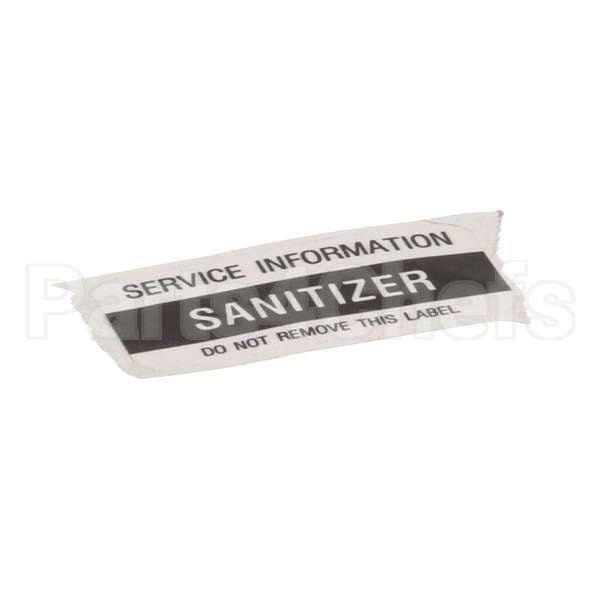 1000486 Compatible Glastender Sanitizer Decal Glastender