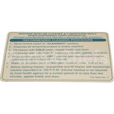 10035 Compatible Saniserv Saniserve Cleaning Decal