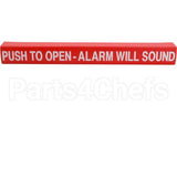101810-1 Compatible Detex Wrap, Push Pad, Push To Open, Red