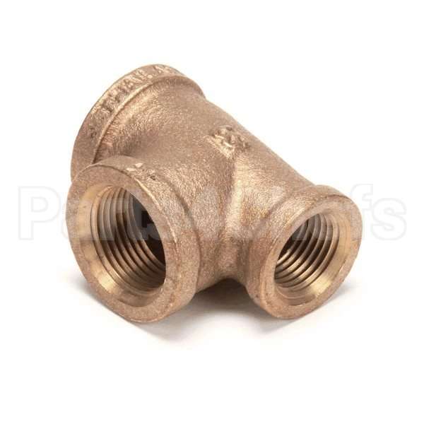 102525 Compatible Champion Tee Red 3/4X1/2X3/4 Brass