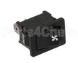 1026317A Perlick Switch, Momentary, Black, Fan Symbol