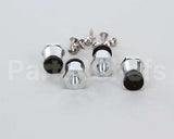 10314-95 Silver King Kit Leg 1In Silver W/ Rubber P