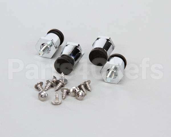 10314-95 Silver King Kit Leg 1In Silver W/ Rubber P