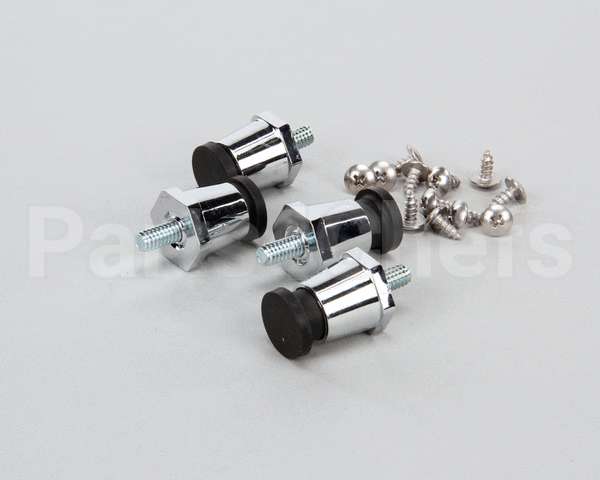 10314-95 Silver King Kit Leg 1In Silver W/ Rubber P