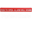 105417-1 Compatible Detex Wrap, Push Pad, Push To Open, Red