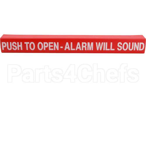 105417-1 Compatible Detex Wrap, Push Pad, Push To Open, Red