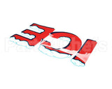 1070074 Leer Decal Ice, Red With Snow Cap (
