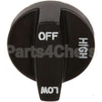 1073402 Compatible Southbend Knob 2 D, Off-High-Low