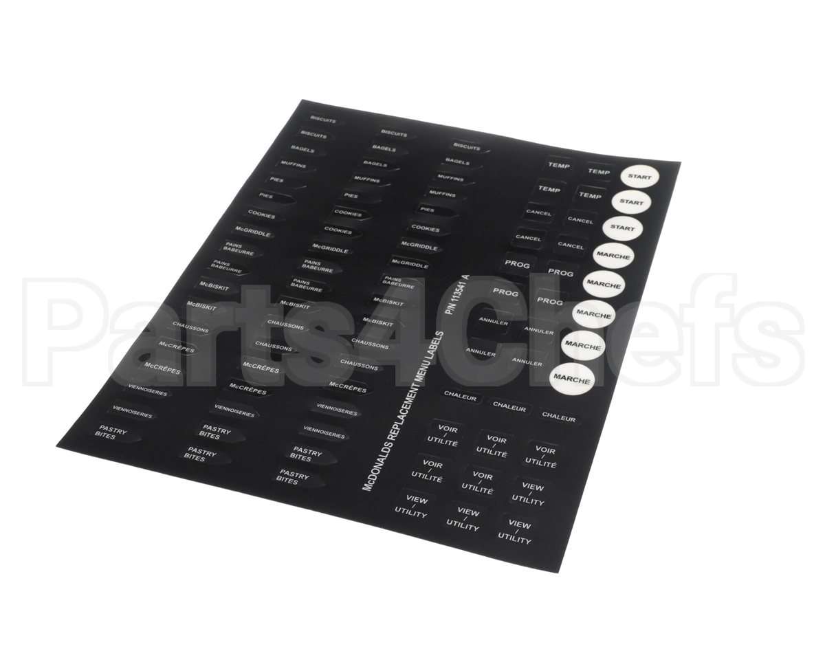 113541 Garland Mcdonalds Replacement Menu Lab