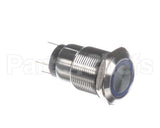 11392 Halton Blue Illum Metal Push Button