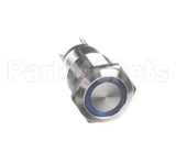 11392 Halton Blue Illum Metal Push Button