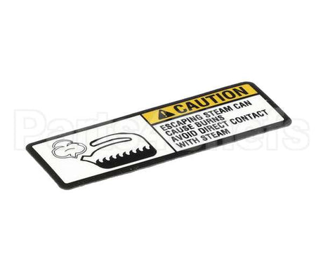 122853 Groen Label, Caution Steam
