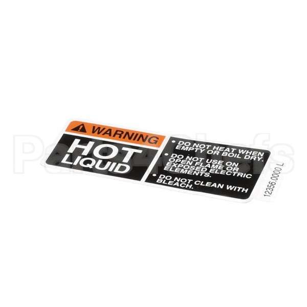 12356.0000 Compatible Bunn Decal, Warning-Hot Liquid