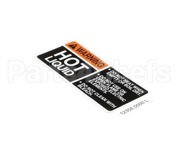 12356.0000 Bunn Decal, Warning-Hot Liquid