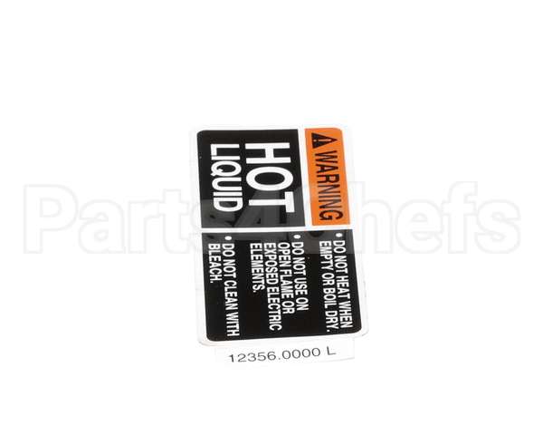 12356.0000 Bunn Decal, Warning-Hot Liquid