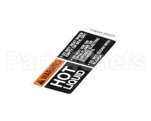 12356.0000 Bunn Decal, Warning-Hot Liquid