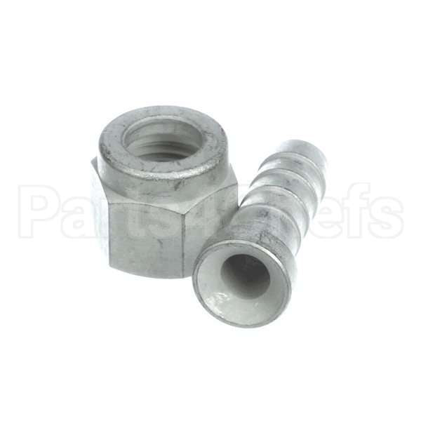 12418.0001 Compatible Bunn Fitting, Swvl Nut.38Barb Tnpld