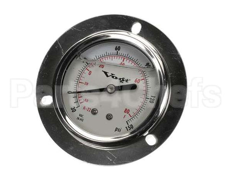 12D2590G08 Vogt Ice Machines Gage, 2.5" Lqd Filled, 30"-150