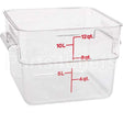 12SFSCW Compatible Cambro Container Sq Clear 12Qt