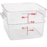 12SFSCW135 Compatible Cambro Container Sq Clear 12Qt