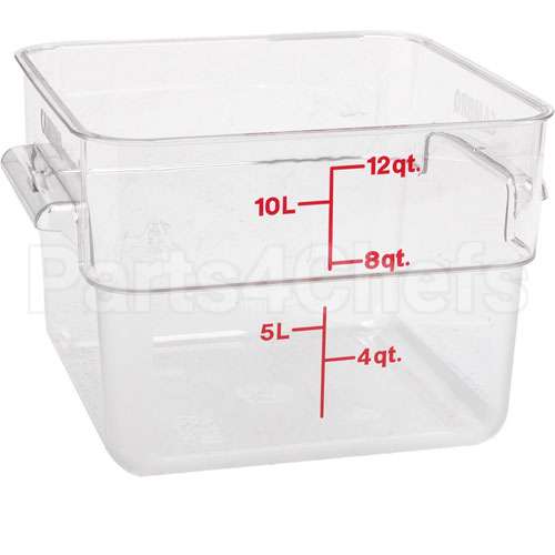 12SFSCW135 Compatible Cambro Container Sq Clear 12Qt