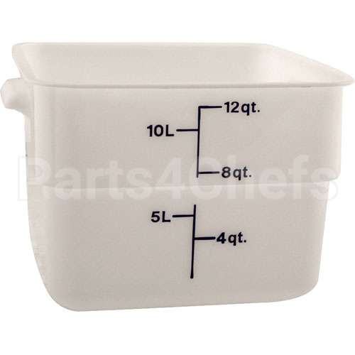 12SFSP148 Compatible Cambro Container Sq 12Qt -148 Poly/White