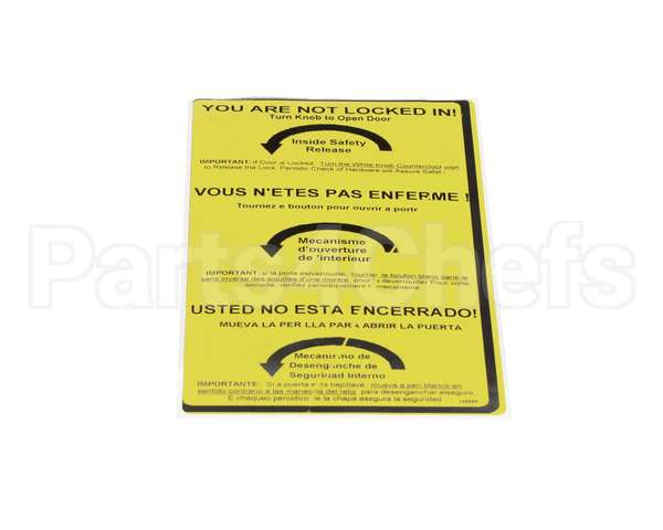 146868 Norlake Safety Sticker