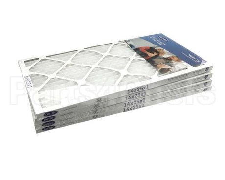 14X25X1-M13-C-P4 Carrier Merv 13 1" Air Filter, 14"X25"X1", 4 Pac