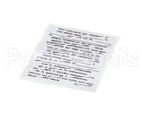 155-000039-001 Pitco Conversion Sticker