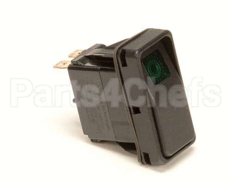 155548 Groen Power Switch, Recessed Rocker, Green Ind
