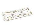 156818 Duke Shelf,Drain 1/3 Size-Amber 6-15/16 X 12-