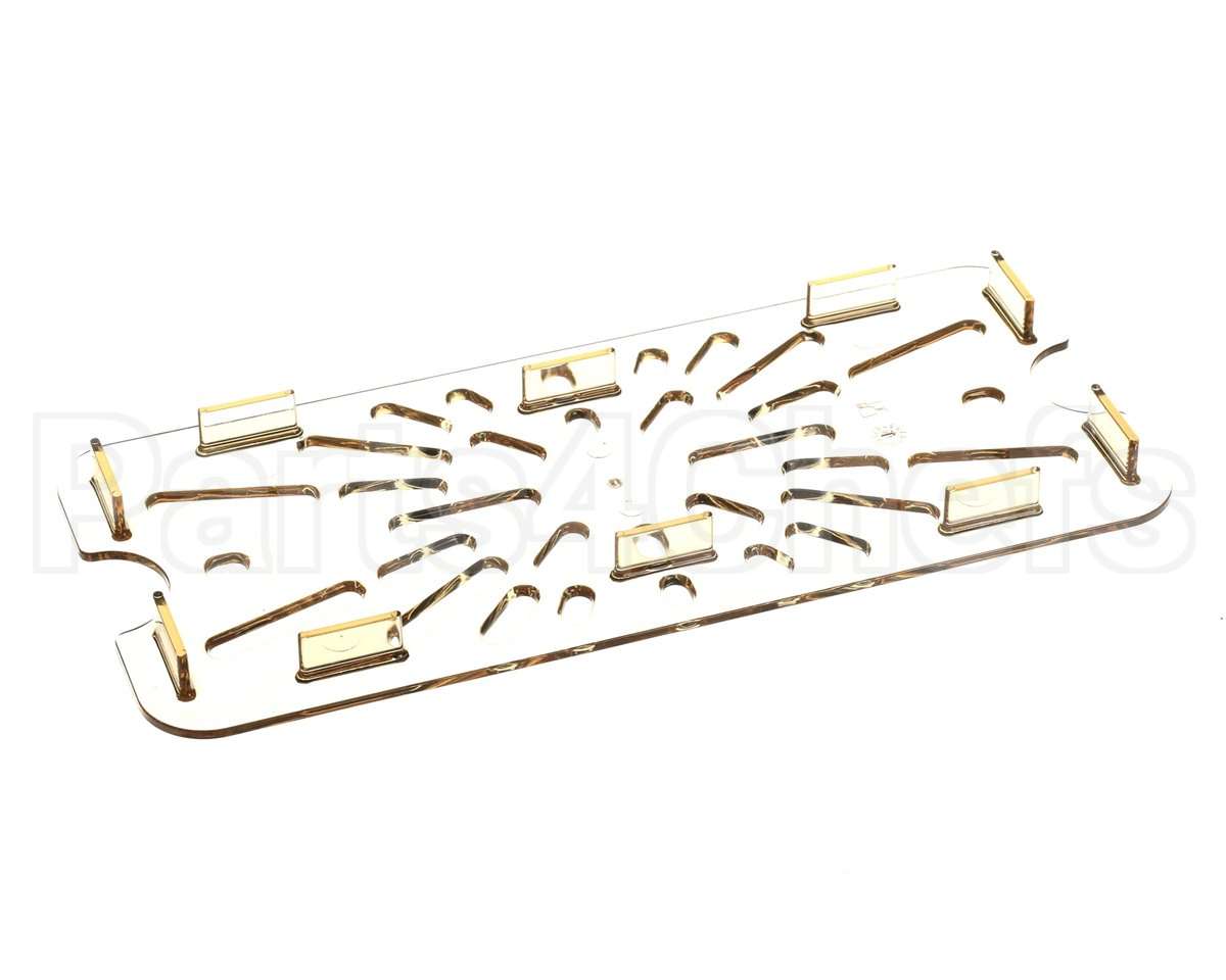 156818 Duke Shelf,Drain 1/3 Size-Amber 6-15/16 X 12-