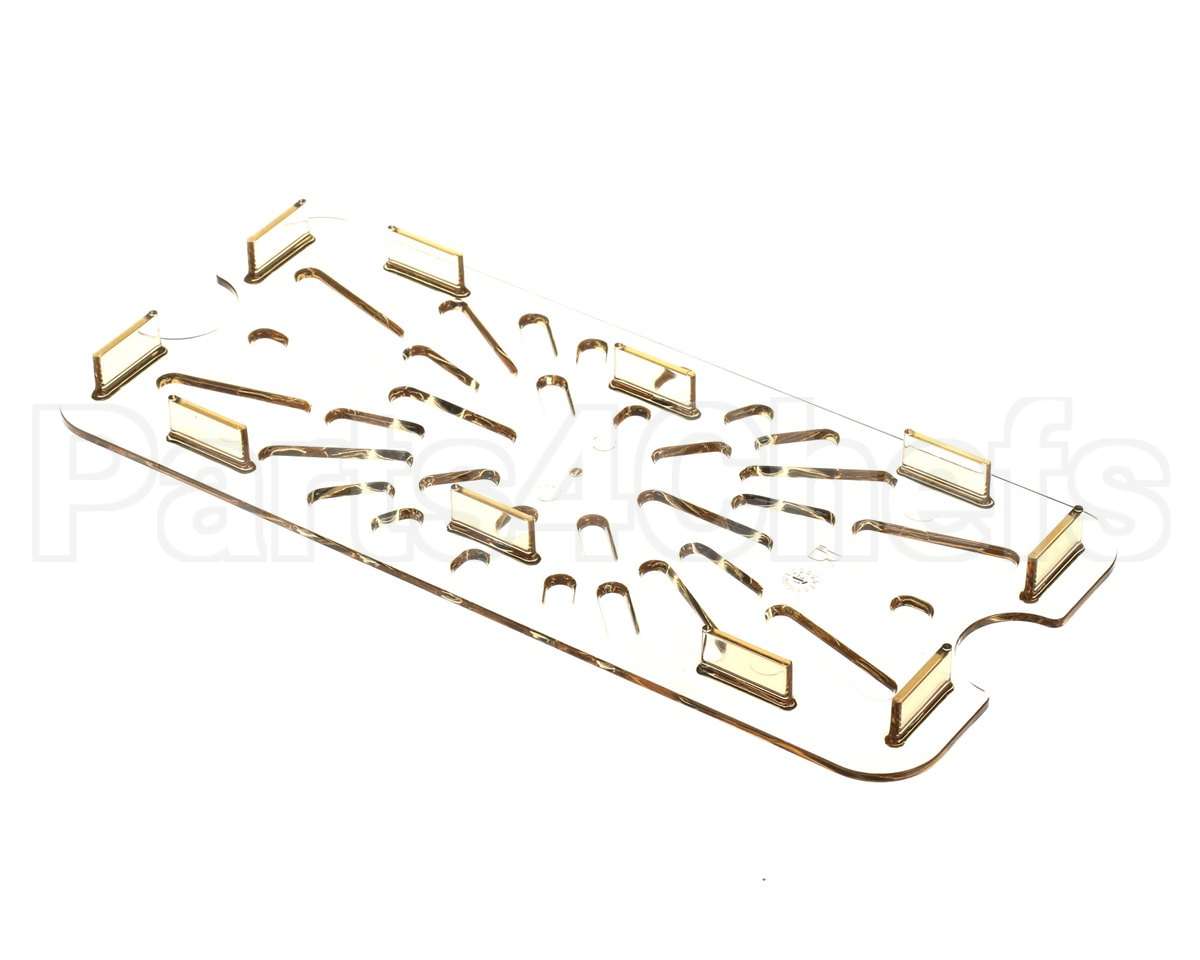 156818 Duke Shelf,Drain 1/3 Size-Amber 6-15/16 X 12-