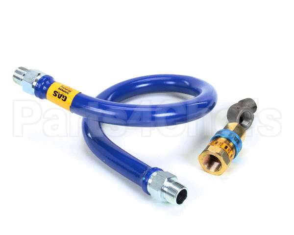 16100BPQ48 Dormont 1" Dia., 48" Blue Hose, Snapfast, 1 Elbo