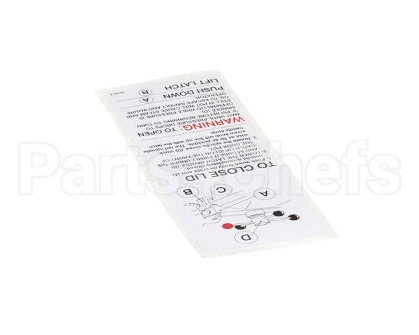 16181 Henny Penny Label - Lid Operating Instruct