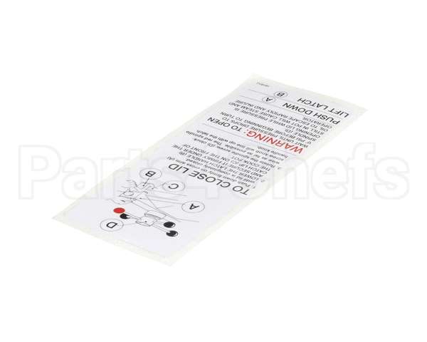 16181 Henny Penny Label - Lid Operating Instruct
