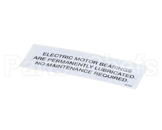16342 Henny Penny Label - Electric Motor