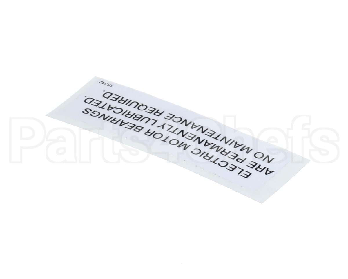 16342 Henny Penny Label - Electric Motor