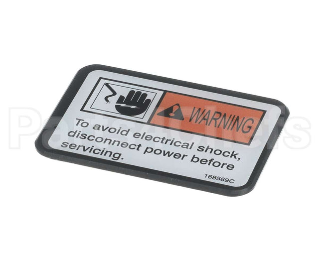 168569 Henny Penny Label-Warning Disc. Power