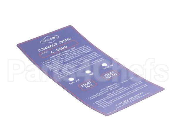16907 Gaylord C-5000 Mylar Faceplate